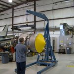 Floor Crane – Airplane Engine Removal