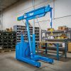 Powered Condensed Straddle Footprint Floor Crane, Small